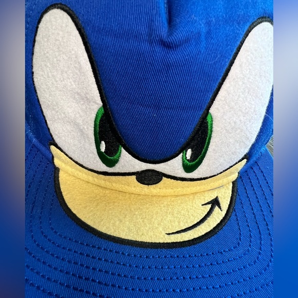 SEGA Branded Sonic The Hedgehog Felt Patch & Spike SnapBack Hat Not Screen Print - Picture 4 of 6